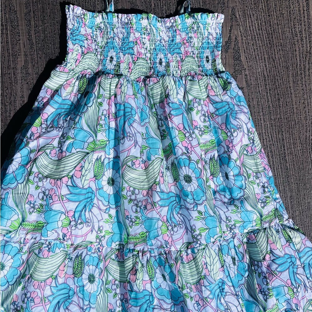Floral Print Jeanne and Jack girls dress flower stretch